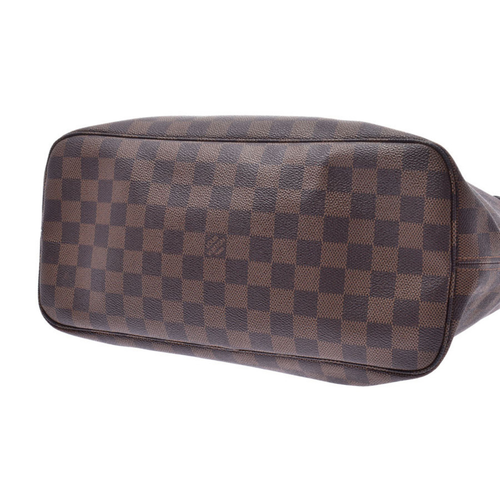Louis Vuitton Damier Neverfull Brown Leather Tote Bag - Picture 5 of 12